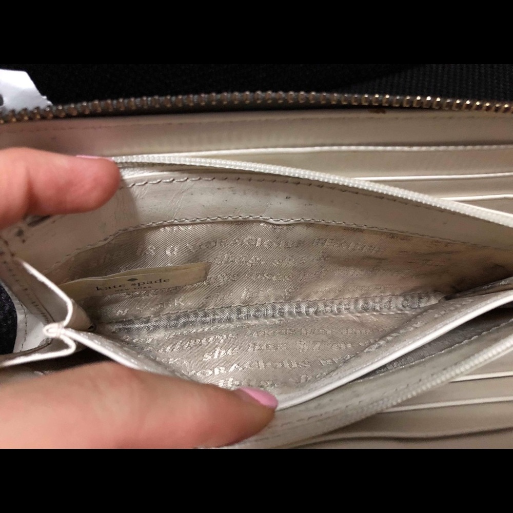 Kate Spade Grey Ribbon Wallet - Picture 6 of 8